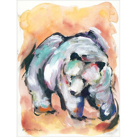 Mountain Grisly Black Modern Wood Framed Art Print with Double Matting by Mingo, Jessica