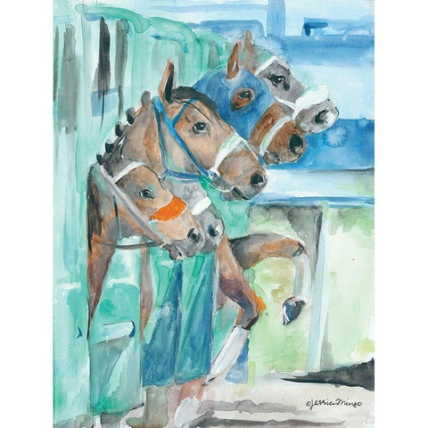 Starting Line White Modern Wood Framed Art Print by Mingo, Jessica