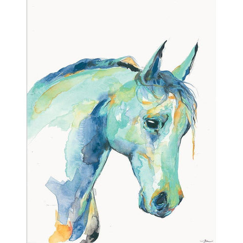 River I White Modern Wood Framed Art Print by Mingo, Jessica