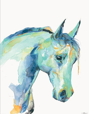 River I White Modern Wood Framed Art Print with Double Matting by Mingo, Jessica