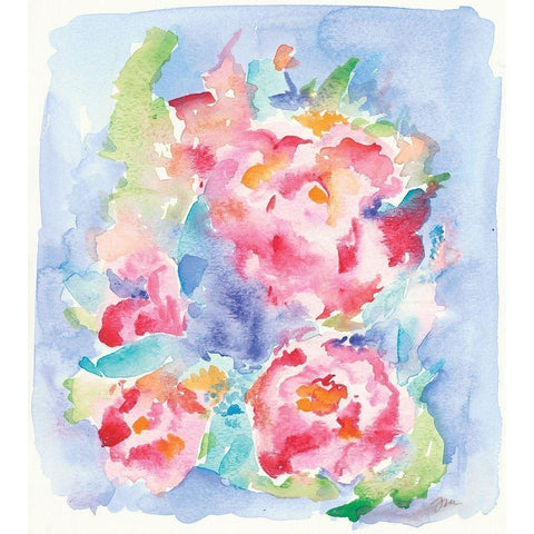 Pretty Petals Gold Ornate Wood Framed Art Print with Double Matting by Mingo, Jessica