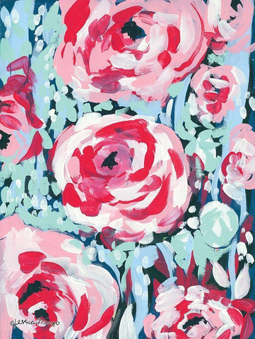 Chorus of the Rose White Modern Wood Framed Art Print with Double Matting by Mingo, Jessica