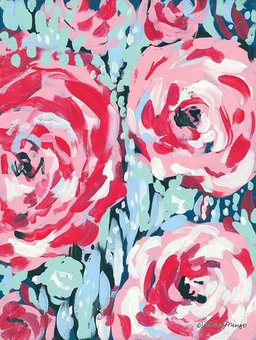 Rose White Modern Wood Framed Art Print with Double Matting by Mingo, Jessica