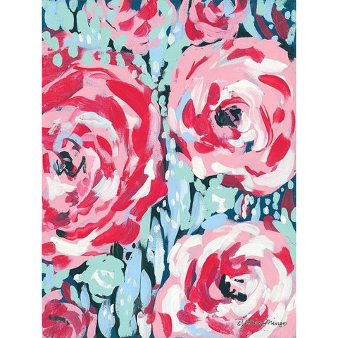 Rose Black Modern Wood Framed Art Print with Double Matting by Mingo, Jessica