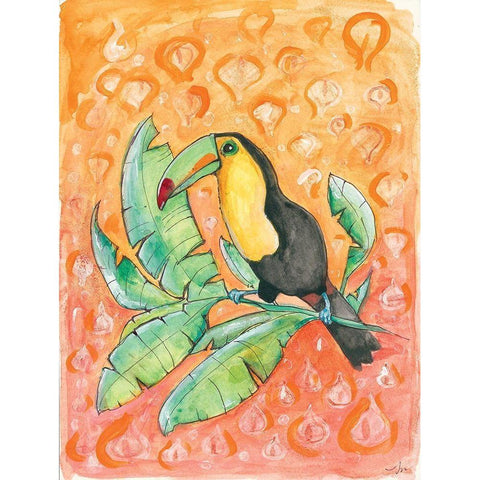 Tropical Day Black Modern Wood Framed Art Print by Mingo, Jessica