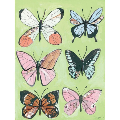 Butterfly Beauty Gold Ornate Wood Framed Art Print with Double Matting by Mingo, Jessica