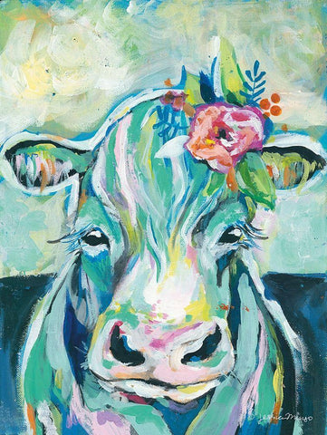 Sweet Donkey      White Modern Wood Framed Art Print with Double Matting by Mingo, Jessica