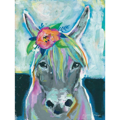 Sweet Cow      Gold Ornate Wood Framed Art Print with Double Matting by Mingo, Jessica