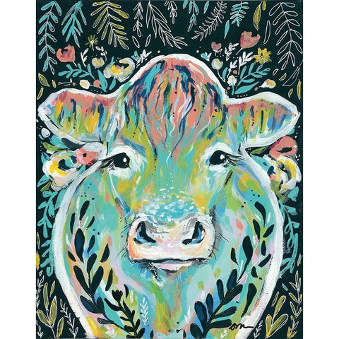 Penelope Black Modern Wood Framed Art Print with Double Matting by Mingo, Jessica