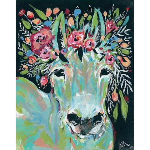 Camilla Black Modern Wood Framed Art Print with Double Matting by Mingo, Jessica