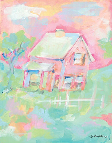 Sherbet Cottage White Modern Wood Framed Art Print with Double Matting by Mingo, Jessica