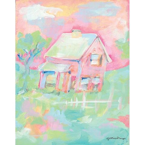 Sherbet Cottage Gold Ornate Wood Framed Art Print with Double Matting by Mingo, Jessica