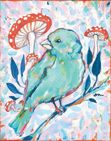 Mushroom Forest Black Ornate Wood Framed Art Print with Double Matting by Mingo, Jessica