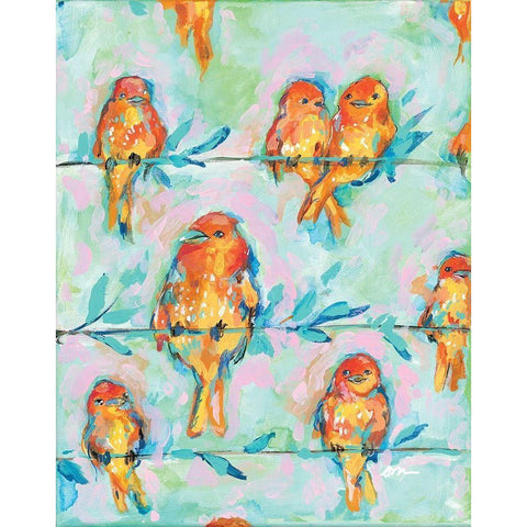 Spring Black Modern Wood Framed Art Print with Double Matting by Mingo, Jessica