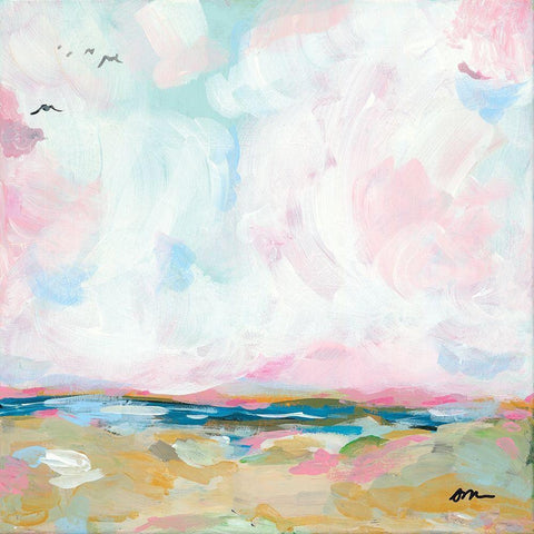 Beach Days I Black Modern Wood Framed Art Print by Mingo, Jessica