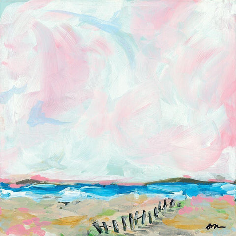 Beach Days II Black Modern Wood Framed Art Print by Mingo, Jessica