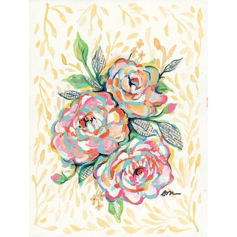 Vintage Rose Black Modern Wood Framed Art Print by Mingo, Jessica