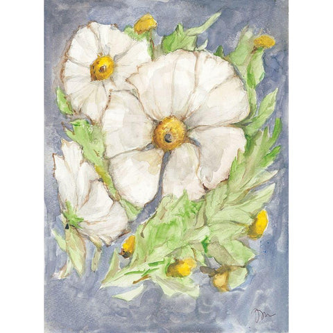 Mitilija Poppies Black Modern Wood Framed Art Print with Double Matting by Mingo, Jessica