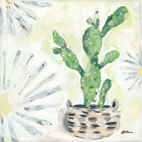 Bono Cactus Black Modern Wood Framed Art Print by Mingo, Jessica