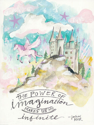 Power of Imagination Black Ornate Wood Framed Art Print with Double Matting by Mingo, Jessica