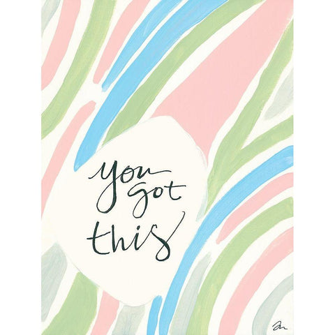You Got This White Modern Wood Framed Art Print by Mingo, Jessica