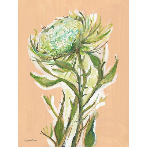 Spring Greens Black Modern Wood Framed Art Print by Mingo, Jessica