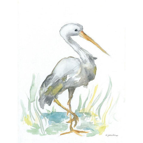 Stork Black Modern Wood Framed Art Print by Mingo, Jessica
