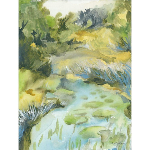 Lilypad Gold Ornate Wood Framed Art Print with Double Matting by Mingo, Jessica