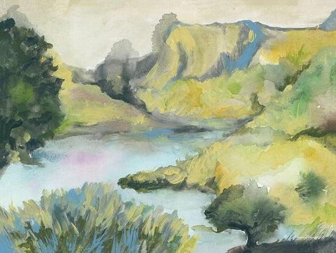 A Place of Beauty Black Ornate Wood Framed Art Print with Double Matting by Mingo, Jessica