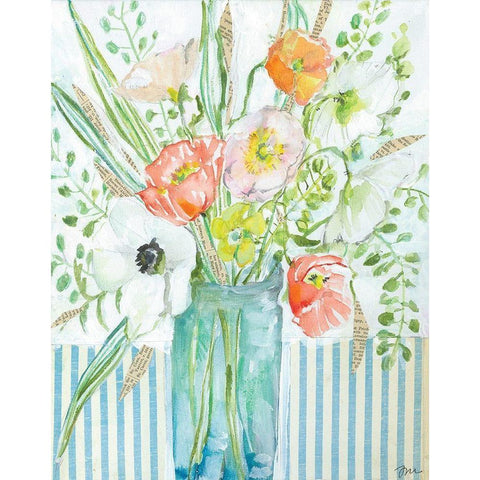 Janas Poppies Gold Ornate Wood Framed Art Print with Double Matting by Mingo, Jessica