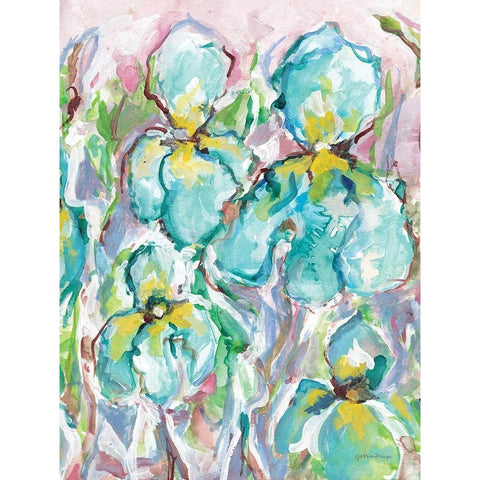 Wild Iris I Black Modern Wood Framed Art Print by Mingo, Jessica