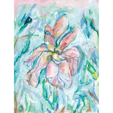 Wild Iris II Black Modern Wood Framed Art Print with Double Matting by Mingo, Jessica