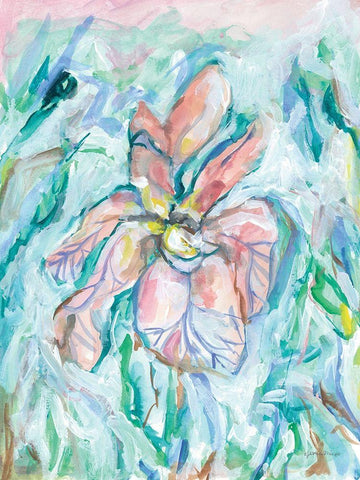 Wild Iris II Black Ornate Wood Framed Art Print with Double Matting by Mingo, Jessica