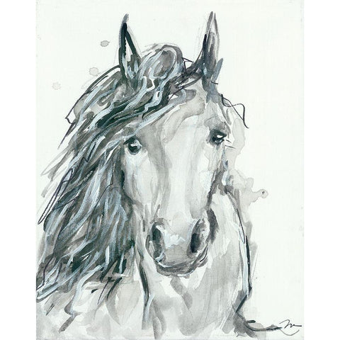 Noble 2 Black Modern Wood Framed Art Print with Double Matting by Mingo, Jessica