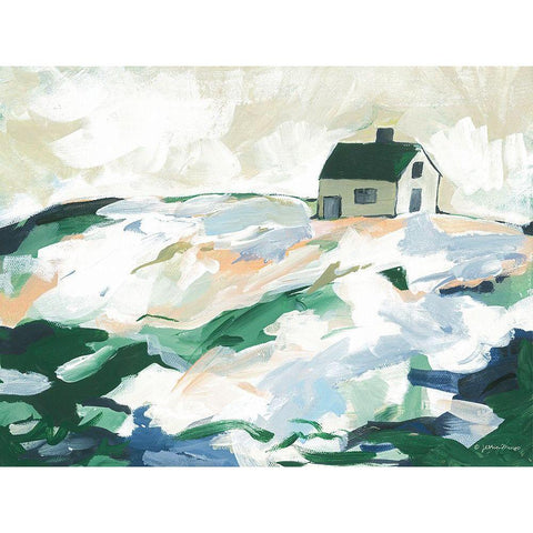 Along the Irish Coast White Modern Wood Framed Art Print by Mingo, Jessica