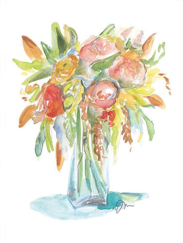 Spring Memories Black Ornate Wood Framed Art Print with Double Matting by Mingo, Jessica