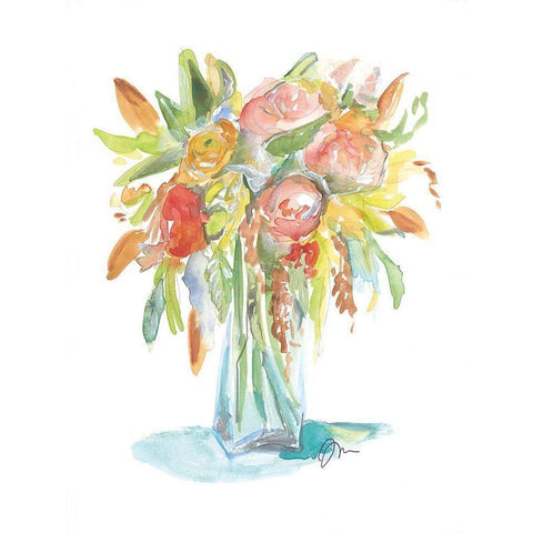 Spring Memories Black Modern Wood Framed Art Print by Mingo, Jessica