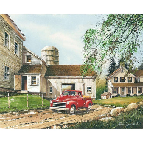 Rural Living Black Modern Wood Framed Art Print with Double Matting by Rossini, John