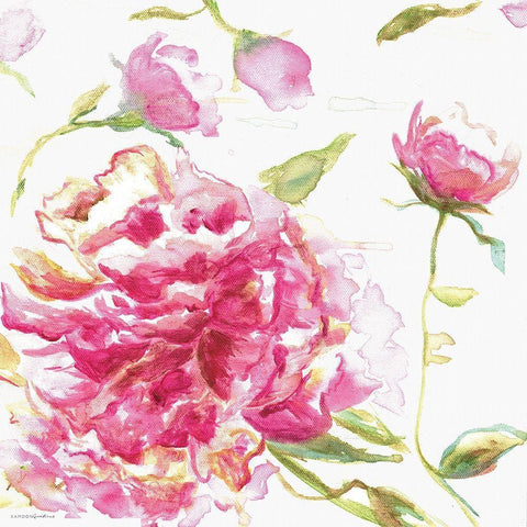 English Rose Black Modern Wood Framed Art Print with Double Matting by Kamdon Kreations