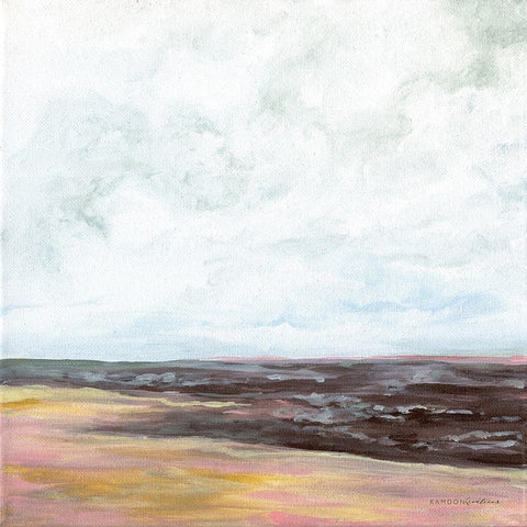 Fall at the Coast Black Modern Wood Framed Art Print with Double Matting by Kamdon Kreations