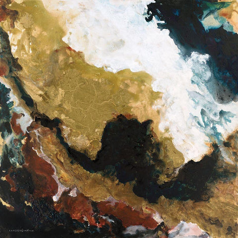 Dark Storm from Above White Modern Wood Framed Art Print with Double Matting by Kamdon Kreations