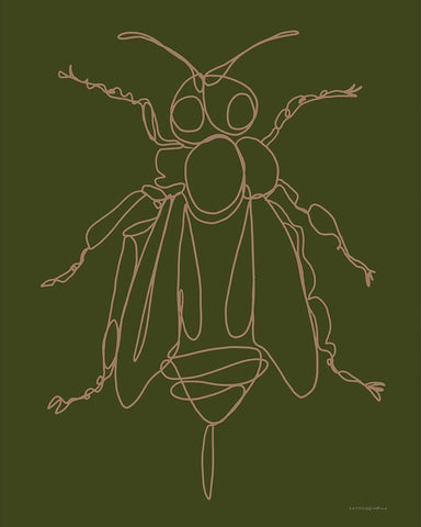 Bee White Modern Wood Framed Art Print with Double Matting by Kamdon Kreations