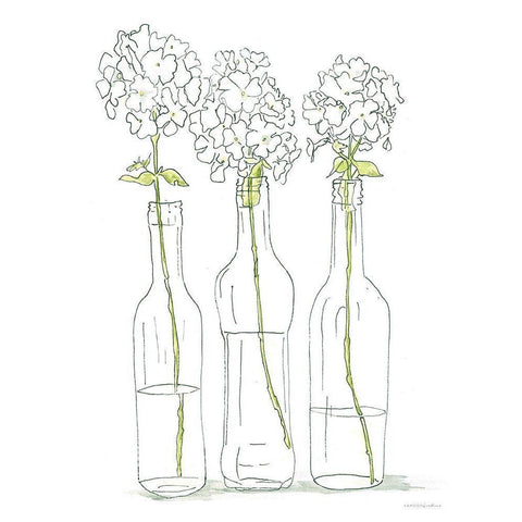 Mamas Garden Flowers White Modern Wood Framed Art Print by Kamdon Kreations