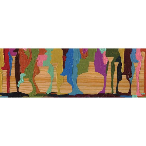 Negative Space Vase White Modern Wood Framed Art Print by Kamdon Kreations