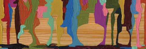 Negative Space Vase Black Ornate Wood Framed Art Print with Double Matting by Kamdon Kreations