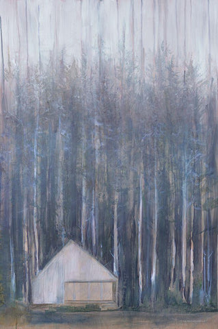 Hidden Wonder White Modern Wood Framed Art Print with Double Matting by Kamdon Kreations