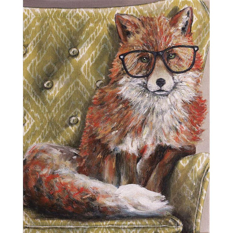 Im so Foxie White Modern Wood Framed Art Print by Kamdon Kreations