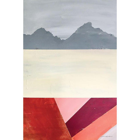 Mod Range 2 White Modern Wood Framed Art Print by Kamdon Kreations