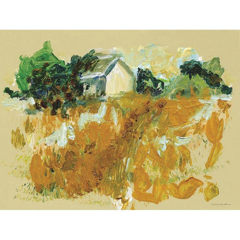 Golden Hour White Modern Wood Framed Art Print by Kamdon Kreations
