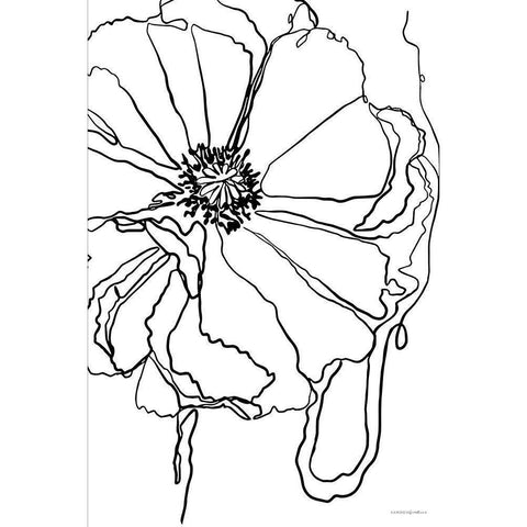 Peace Within the Folds Black Modern Wood Framed Art Print with Double Matting by Kamdon Kreations